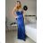 Women's long strapless formal dress (S/M ONE SIZE) ITALIAN FASHION IM425HELEN