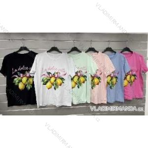 Women's short sleeve oversized T-shirt (S/M/L ONE SIZE) ITALIAN FASHION IMWGS25048