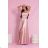 Women's strapless tulle party dress (S/M/L ONE SIZE) ITALIAN FASHION IM923001 pink baby