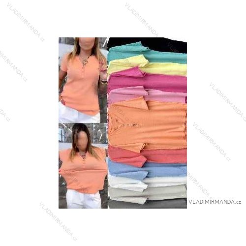Women's short sleeve T-shirt oversized (54/56/58 ONE SIZE) ITALIAN FASHION IMWT25131