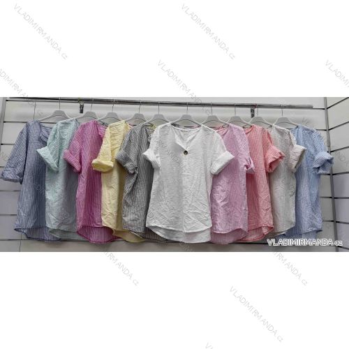 Women's long sleeve cotton tunic (S/M/L ONE SIZE) ITALIAN FASHION IMWCP25041