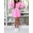 Women's short sleeve summer casual dress (S/M/L ONE SIZE) ITALIAN FASHION IMWGB25022