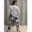 Women's Plus Size Long Sweatpants (XL/2XL ONE SIZE) ITALIAN FASHION IMN24001 48/50 blue