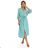 531-2 Midi shirt dress with gold buttons and ties - mint