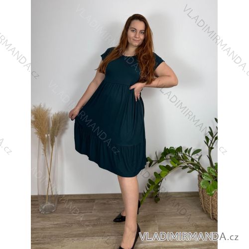 Women's oversized summer short sleeve dress (44/46/48 ONE SIZE) ITALIAN FASHION IM425022