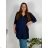 Shirt 3/4 sleeve ladies strip (4XL/5XL ONE SIZE) ITALSKÁ MÓDA IM422026