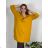 Shirt 3/4 sleeve ladies strip (4XL/5XL ONE SIZE) ITALSKÁ MÓDA IM422026 56/58 red