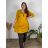 Shirt 3/4 sleeve ladies strip (4XL/5XL ONE SIZE) ITALSKÁ MÓDA IM422026 56/58 red