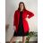 Women's Extended Long Sleeve Jacket (S/M/L ONE SIZE) ITALIAN FASHION IMD22665 -   red -   M / L