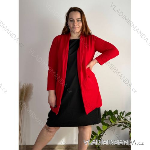 Women's Extended Long Sleeve Jacket (S/M/L ONE SIZE) ITALIAN FASHION IMD22665 -   red -   M / L