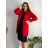 Women's Extended Long Sleeve Jacket (S/M/L ONE SIZE) ITALIAN FASHION IMD22665 -   red -   M / L