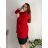 Women's Extended Long Sleeve Jacket (S/M/L ONE SIZE) ITALIAN FASHION IMD22665 -   red -   M / L