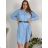 Women's Strappy Body (S/M ONE SIZE) ITALIAN FASHION IMPBB23A3804 48/50 Light blue