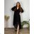 Elegant trousers with belt for women (S/M/L ONE SIZE) ITALIAN FASHION IM425057 46/48 black