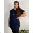 Shirt extended 3/4 long sleeve women's (L/XL/2XL ONE SIZE) ITALIAN FASHION IM423025 56/58 modrá královská