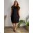 Women's short sleeve dress oversized (L-3XL) POLISH FASHION PMF20013 50 black
