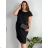 Women's short sleeve dress oversized (L-3XL) POLISH FASHION PMF20013 50 black