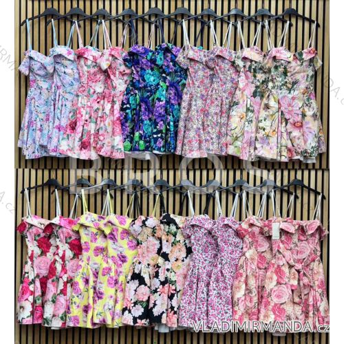Women's short sleeve summer casual dress (S/M/L ONE SIZE) ITALIAN FASHION IMWGB25022