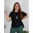 Tunic with pendant short sleeve women's oversized (54/56/58 ONE SIZE) ITALIAN FASHION IM425031