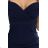 564-7 CALLIE Off-the-shoulder midi dress with neckline - navy blue color