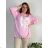 Short summer long sleeve women's dress, oversized (54/56/58 ONE SIZE) ITALIAN FASHION IM425070