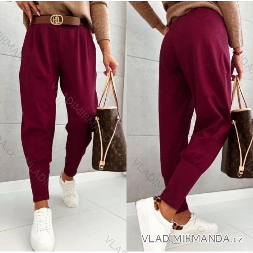 Elegant sweatpants with belt, women's oversized (40/42/44 ONE SIZE) ITALIAN FASHION IMD25512