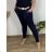 Long Sleeve Dress with Pendant Women's Oversized (3XL / 4XL ONE SIZE) ITALIAN FASHION IMWQ2115022 50/52 dark blue