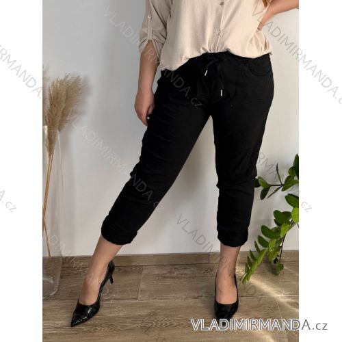 Women's stretch pants oversized (46/48/50 ONE SIZE) ITALIAN FASHION IM525BETTANY