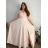 Women's Plus Size (42-46) Long Elegant Party Sleeveless Dress POLISH FASHION PMLBC23265-10 50 růžová meruňková