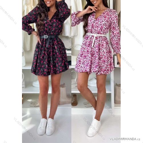 Women's short sleeve summer casual dress (S/M/L ONE SIZE) ITALIAN FASHION IMWGB25022