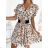 Women's short sleeve summer casual dress (S/M/L ONE SIZE) ITALIAN FASHION IMWGB25022