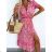 Women's short sleeve summer casual dress (S/M/L ONE SIZE) ITALIAN FASHION IMWGB25022