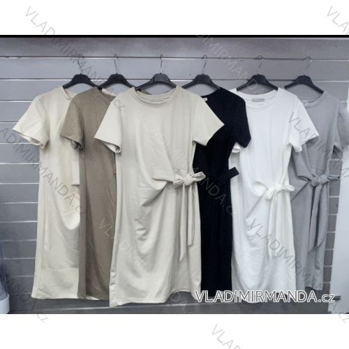 Women's short sleeve summer casual dress (S/M/L ONE SIZE) ITALIAN FASHION IMWGB25022
