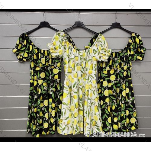 Women's short sleeve summer casual dress (S/M/L ONE SIZE) ITALIAN FASHION IMWGB25022