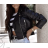 Women's Long Sleeve Leather Jacket (S/M ONE SIZE) ITALIAN FASHION IMPDY23YY0869
