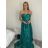 Women's Strappy Sequin Party Dress (SL) FRENCH FASHION FMPEL23HM2350-1 emerald green L