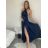 Women's Long Variable Tie Social Satin Dress (S/M/L ONE SIZE) ITALIAN FASHION IMPLP2437080095