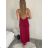 Women's long strapless party dress (S/M/L ONE SIZE) ITALIAN FASHION IMPLP2365360011A red S/M/L