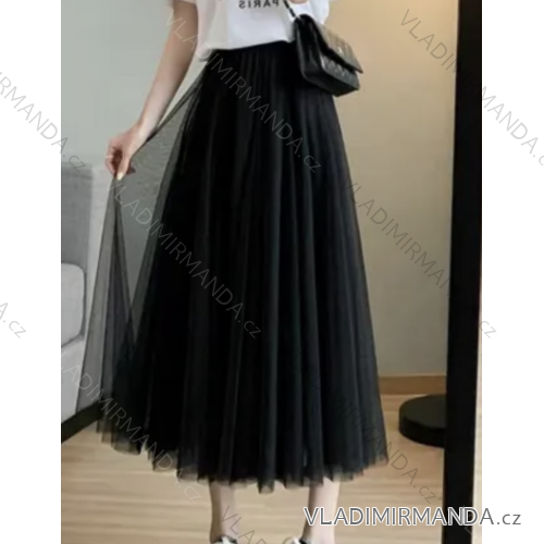Women's Medium Length Pleated Skirt (S/M ONE SIZE) ITALIAN FASHION IMPDY23JHAO26024