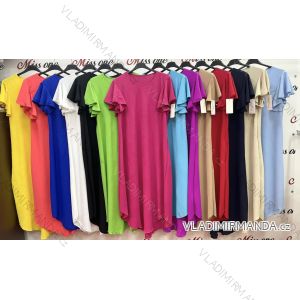 Women's Long Chiffon Short Sleeve Dress (S/M ONE SIZE) ITALIAN FASHION IMWGM23456