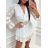 Women's short pleated skirt with belt (S/M/L ONE SIZE) ITALIAN FASHION IMWC25005
