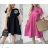 Women's short sleeve summer casual dress (S/M/L ONE SIZE) ITALIAN FASHION IMWGB25022
