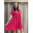 Women's Plus Size Short Sleeve Dress (42/44/46 ONE SIZE) ITALIAN FASHION IM424386
