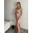 Women's elegant party long sleeve dress (S/M ONE SIZE) ITALIAN FASHION IM322282 -   black -   S / M