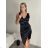 Women's Elegant Strapless Party Dress (S/M/L ONE SIZE) ITALIAN FASHION IMC24592 S / M black