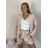 Buttoned Dress with Buttoned Ladies (uni s-m) ITALIAN FASHION IM2203948 L (EU 40 / Pants 30) beige