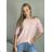 Women's Oversized Knitted Long Sleeve Sweater (S/M ONE SIZE) ITALIAN FASHION IMSN2416125 -   růžová světlá -   S/M/L