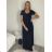 Short summer long sleeve women's dress, oversized (54/56/58 ONE SIZE) ITALIAN FASHION IM425070