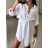 Short summer dress short sleeve women's oversized (40/42/44 ONE SIZE) ITALIAN FASHION IMD25022