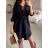 Short summer dress short sleeve women's oversized (40/42/44 ONE SIZE) ITALIAN FASHION IMD25022